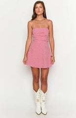 Rylan Red Gingham Mini Dress