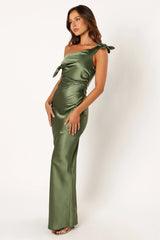Selma Off Shoulder Maxi Dress - Olive