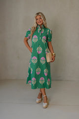 Eva Midi Dress-Green