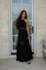 Lisa Halter Maxi Dress-Black