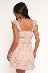 Iliana Mini Dress - Pink Floral
