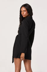 Kesari Pleated Blazer Wrap Dress