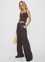 Briana Set Chocolate Pinstripe