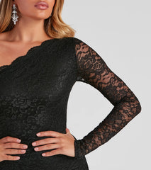 Brea Formal Lace One Shoulder Dress