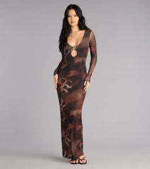 Untamed Glam Mesh Maxi Dress