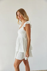 Ashlyn Sweetheart Ruffle Mini Dress