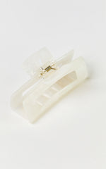Wilda Hair Clip - Rectangle Claw Hair Clip in Cream