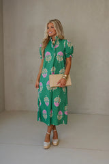 Eva Midi Dress-Green