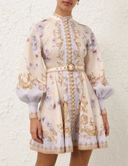 Hypnotic Buttoned Mini Dress