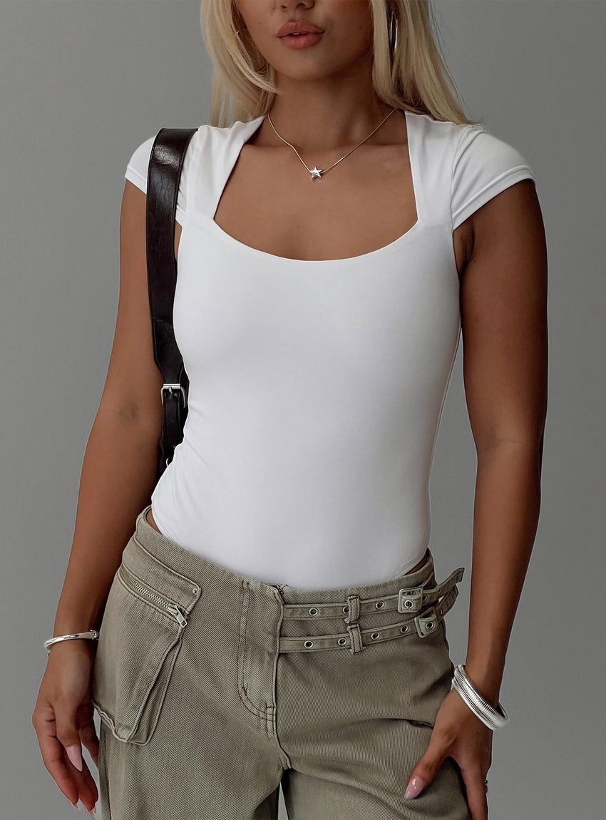 Want You Forever Bodysuit White