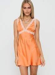 Lillipilly Lace Mini Dress Orange