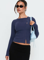 Passoni Long Sleeve Top Navy