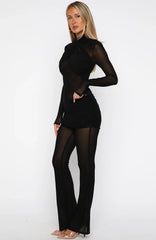 Rue De Romance Long Sleeve Jumpsuit Black