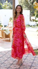 Melissa Maxi Dress - Pink/Orange