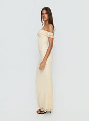 Anabeila Strapless Maxi Dress Lemon