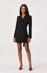 Kesari Pleated Blazer Wrap Dress