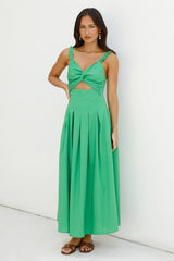 Cherry Kisses Maxi Dress Green