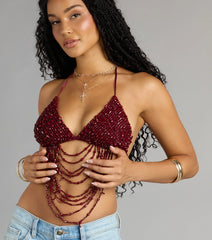 Festival Headliner Beaded Triangle Bralette