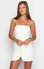Dianna White Strapless Mini Dress