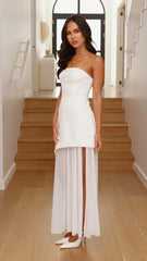 Fenella Asymmetrical Maxi Dress - White