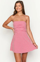Rylan Red Gingham Mini Dress