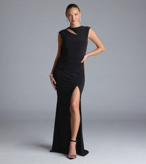 Deirdre Ruched High Slit Mermaid Dress