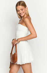 Benji White Strapless Mini Dress