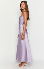 Alexia Purple Strapless Maxi Dress