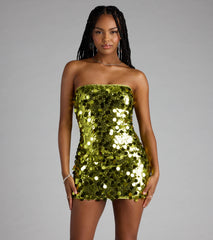 Party-Starter Sequin Strapless Bodycon Mini Dress
