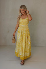 Kenzie Maxi Dress-Yellow Mustard
