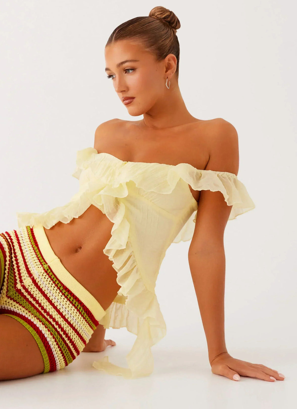 Dylan Off Shoulder Top - Yellow