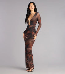 Untamed Glam Mesh Maxi Dress